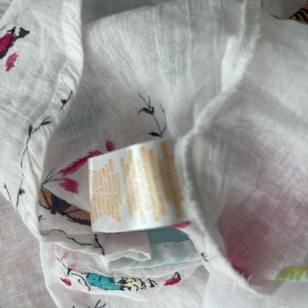 Cera Sheer butterfly Floral White Kimono summer Dress XL - Picture 12 of 12